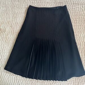 Ralph Lauren Black A-Line Pleated Skirt NEW